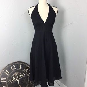 J.Crew Black Halter Dress 100% Cotton size 6